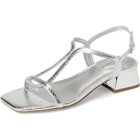 Bandolino Primadon Women's Dress Sandals Silver Snake : 9.5 M, Synthetic - Picture 7 of 7
